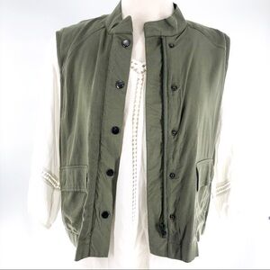 Olive Button Up Vest